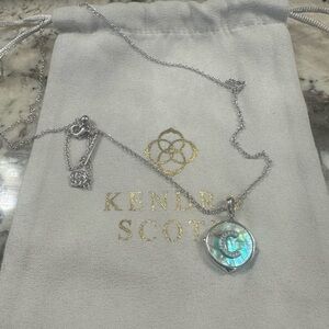 Kendra Scott Silver and Blue Pendant Necklace